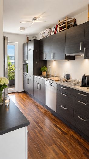 PROVISIONSFREI Penthouse 112 m², WESTFLÜGEL Riedberg, A+ Hausgeld EUR275 -  47,5m² Dachterrasse – Praktische Einbauküche