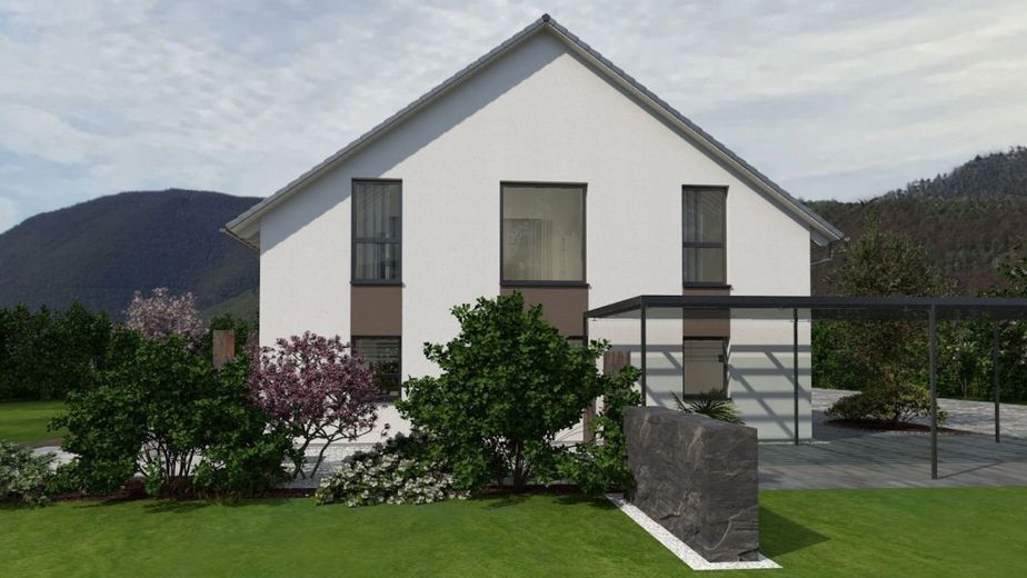 UNA CASA IN CUI IL MODERNO INCONTRA IL CLASSICO – Ansicht Garten