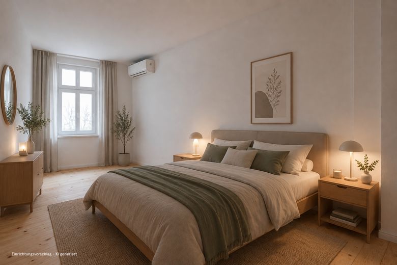Kernsanierte Altbauwohnung mit Balkon am Schäfersee – SZ - Einrichtungsvorschlag