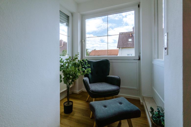 Leseecke im Wohnzimmer