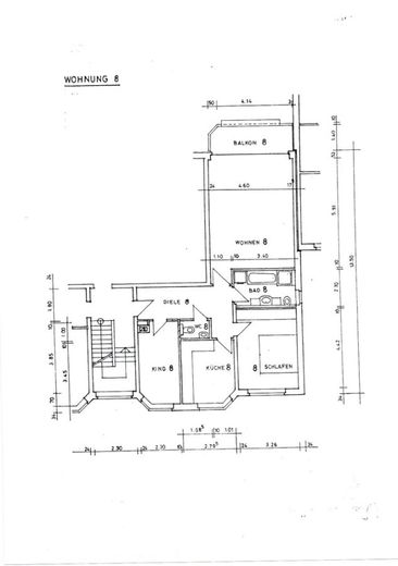 **Wohnfreundlicher Grundriss mit viel Tageslicht in fast zentraler Lage** – Grundriss