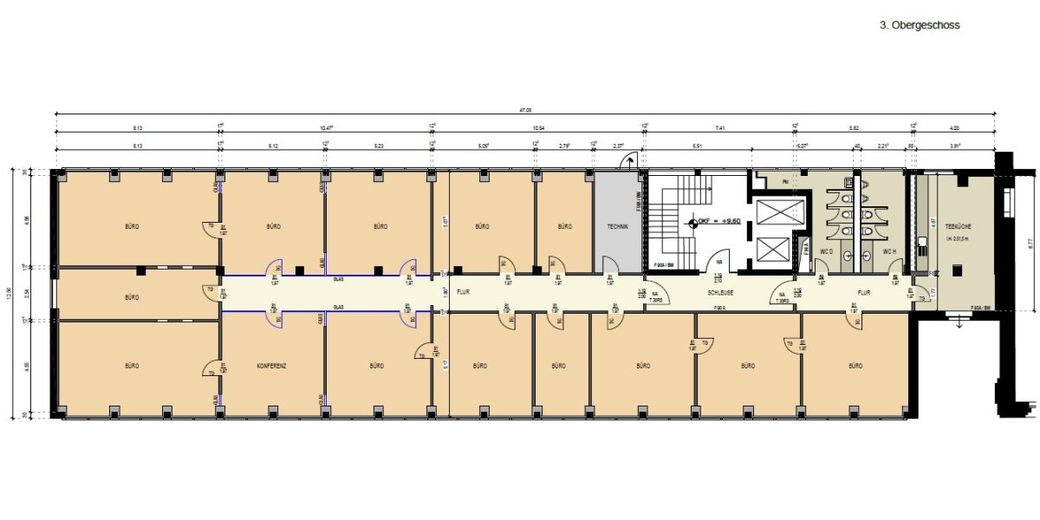 Hier sind Sie genau richtig! Hochwertiges Hochhaus auf der Schanzenstraße – Grundriss 3.OG IST