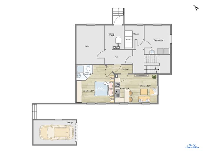 Grundriss Keller mit ELW 