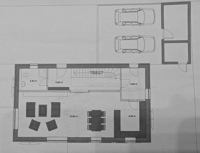 Architektenhaus (KfW 40)+ Extra Wohngebäude + Solar + Teich + Sauna – Grundriss Erdgeschoss