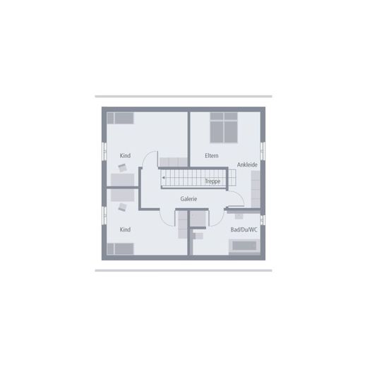 EINFAMILIENHAUS MIT OFFENER ARCHITEKTUR – Grundriss Dachgeschoss