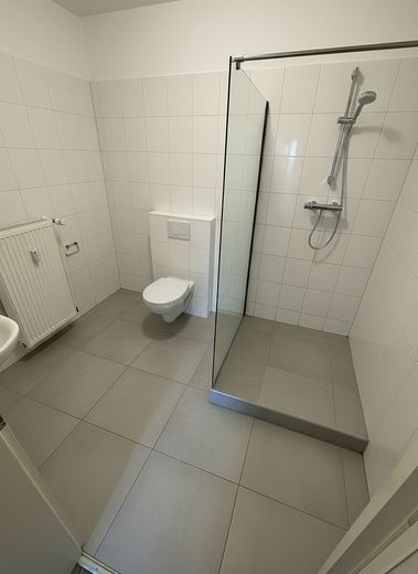 Helle, sanierte 2-Zimmer-Wohnung mit Balkon – Bad