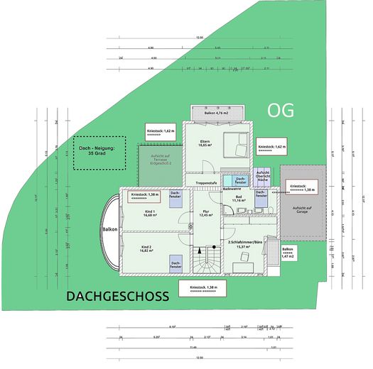 Panoramablick & Platzwunder: ca. 285m² Architektenhaus (Energie B), Einliegerwohnung & Praxis-Loft – DG