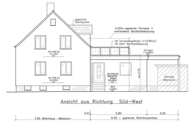 Hausansicht (Planung)