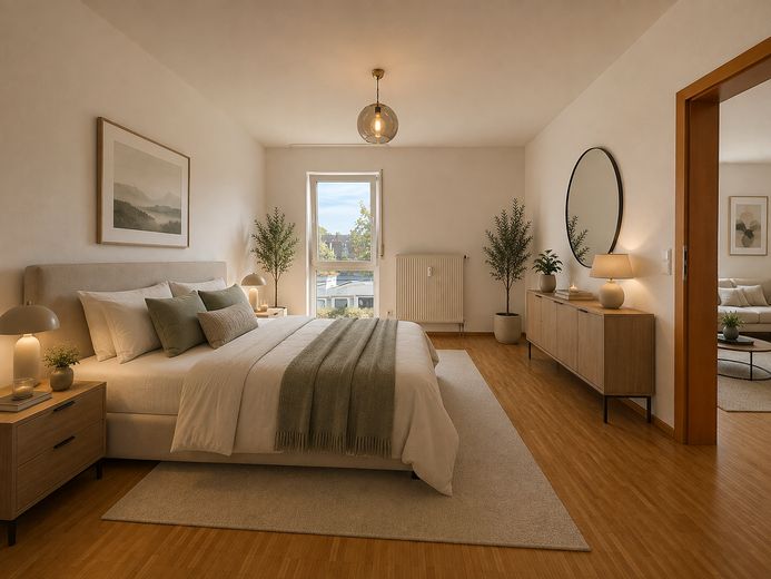 Jasne mieszkanie własnościowe z 3,5 pokojami w Heitersheim! – Schlafzimmer I