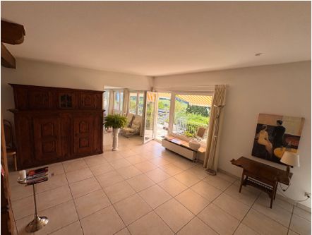 Detached house with panoramic views of Basel in Inzlingen – Wohnzimmer