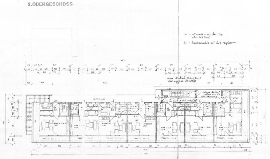 Grundriss Apartments 2. OG