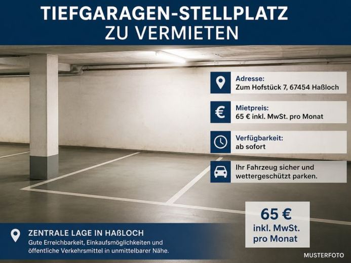 Posto auto in parcheggio sotterraneo a Haßloch – Foto 1