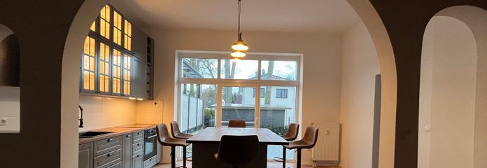 180 m² odnowione mieszkanie w starej kamienicy w Strausberg-Vorstadt – Blick Richtung Garten/Terrasse