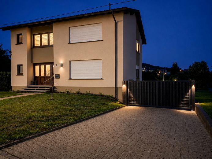 Modernize edilmiş müstakil ev | 196 m² yaşam alanı | 1.382 m² arsa | hemen taşınmaya hazır – Ansicht bei Nacht