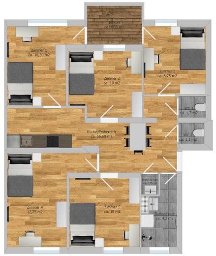 Top-Uni-Lage! Modern möbliertes Zimmer in sanierter WG | All-inclusive - mit Strom und Internet – Foto 13