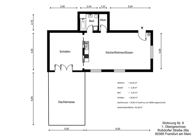Provisionsfrei: Wunderschöne, ruhig gelegene Dachterrassenwohnung in Frankfurt Bornheim – Foto 18