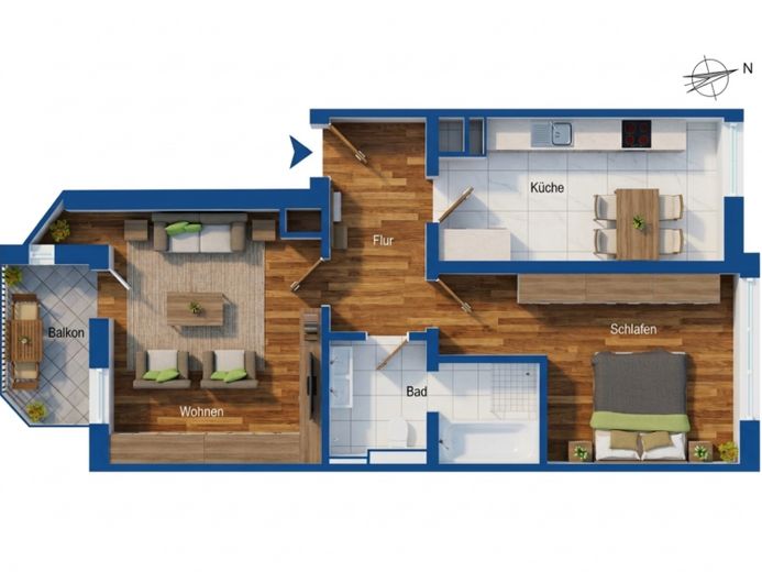 Solide Investition in Leipzig: Vermietete 2-Raum-Wohnung mit Balkon und Altbauflair – Foto 1