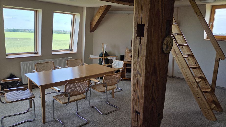 Galerieholländer-Mühle in Vorpommern - Liebhaberobjekt – Panoramawohnzimmer