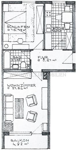 Provisionsfreie helle sanierte 2 Zimmer Whg. mit Balkon – Foto 13