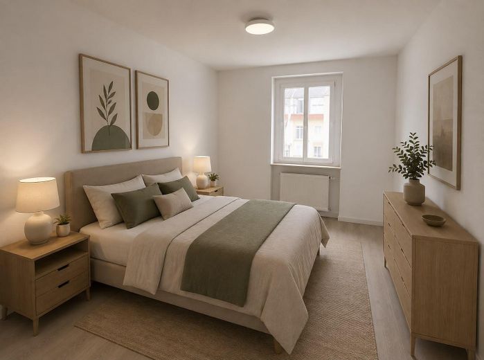 Appartement 2 pièces joliment rénové à Zeitz, à partir du 01.10. – Schlafzimmer