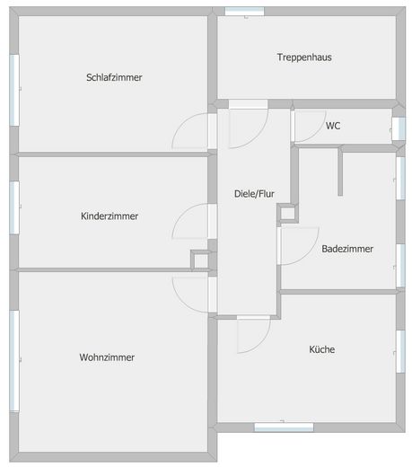 Hochwertige 3-Zimmerwohnung mit Erstbezug nach Kernsanierung – Ihr neues Zuhause auf Neubauniveau! – Raumaufteilung
