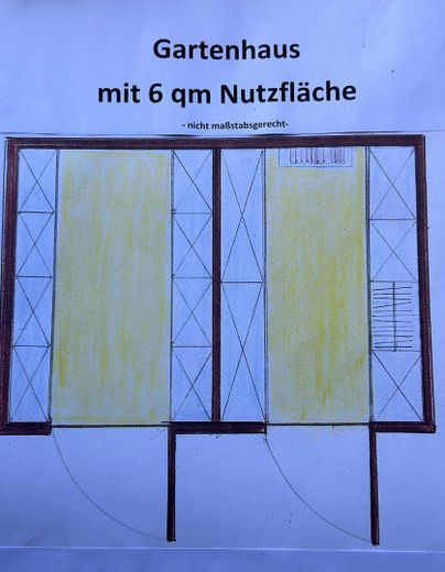 Grundriss Gartenhaus 6 qm