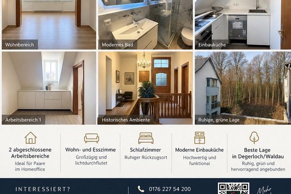 Ideal für Paare & Homeoffice: Wohnung in einer Vila in Toplage mit 2 separaten Arbeitsbereichen