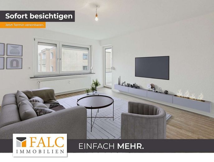 Praktisch, Ruhig, kurze Wege ins Grün! Willkommen in Braunschweig-Hondelage! – Wohnzimmer_Visu_Skandinavian