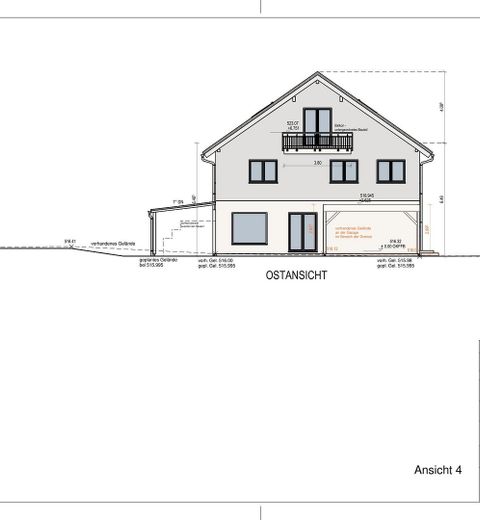 Semi-detached house in Obermenzing - new build – Ansicht Ost