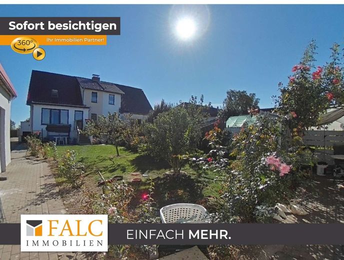 Saniertes Wohnhaus mit 5 Zimmer, Vollkeller, 2 Bäder, Garage, Nebengelass &amp; viel Land, im LK Rostock – Rückansicht B2