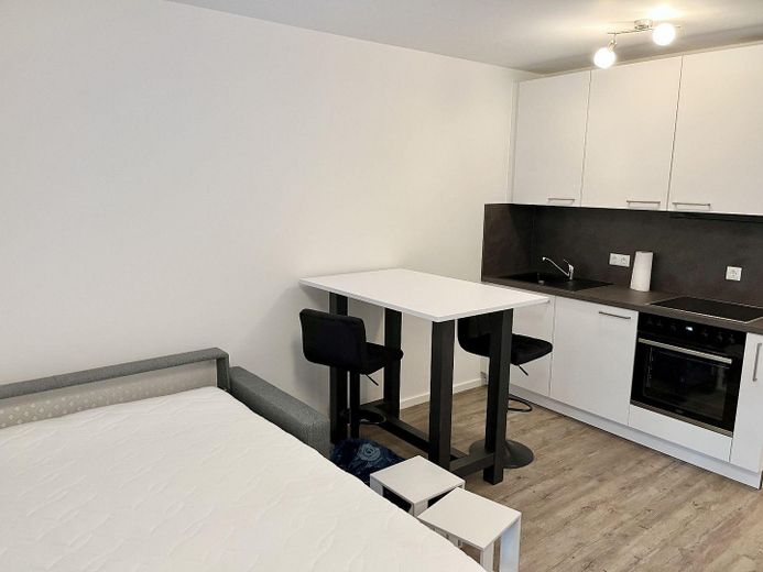 Luxuriöse Neubauwohnung  28 m2 Nürnberg – Essbereich und Küche