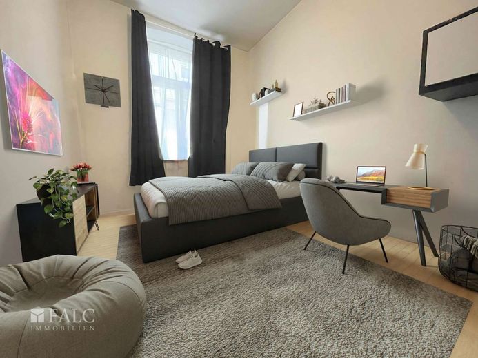 Schlafzimmer gestaged