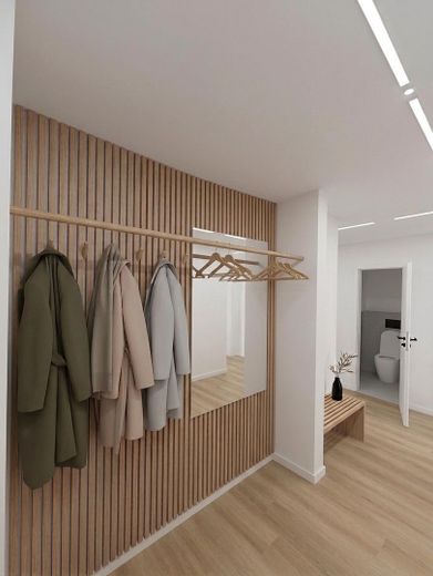 Hochwertig kernsanierte 3-Zimmer-Wohnung mit Loggia und Stellplatz in Nürnberg-Zabo – Garderobe (KI-generiert)