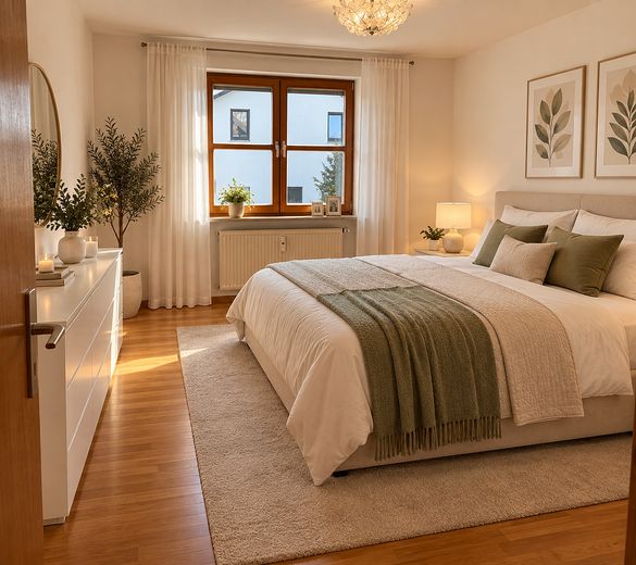 Atrakcyjne mieszkanie 3-pokojowe na sprzedaż w ekskluzywnej dzielnicy willowej Pullach (Großhesselohe)! – Schlafzimmer