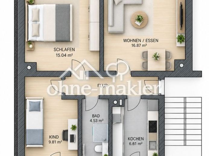 Appartamento di 3 locali completamente ristrutturato con ampio balcone e splendida vista a Thum – Foto 1