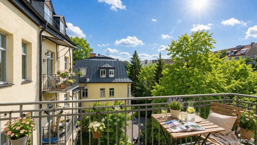 Charmante Altbauwohnung mit Balkon im Münchner Westend – Balkon 2 ai