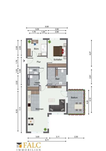 Hochwertige Neubauwohnung - Barrierefrei, Balkon, Stellplatz &amp; 3 Zimmer – 1. Obergeschoss rechts