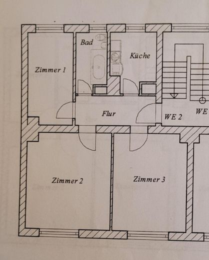 Birinci sınıf konum - hemen taşınmaya hazır, aydınlık 3 odalı daire Prenzlauer Berg'de, ayrı mutfak, Gleimviertel – Grundriss 