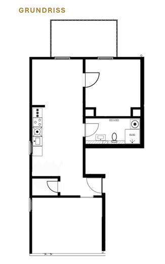 Kernsanierte Wohnung mit Balkon und hochwertiger neuer Einbauküche – Grundriss