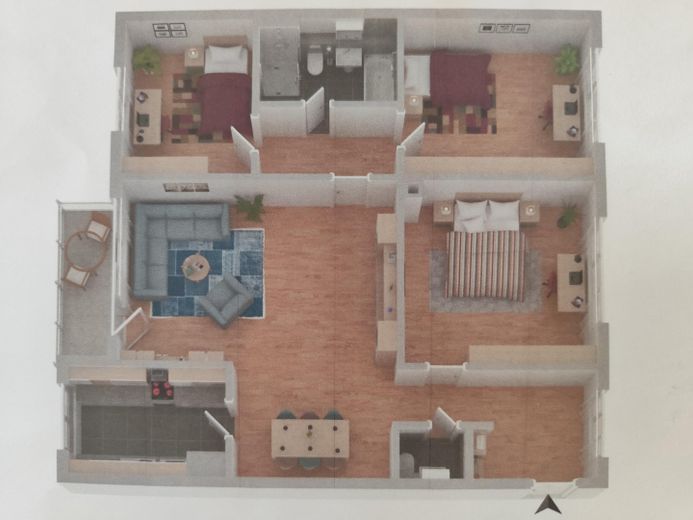Grand appartement de 4 pièces avec balcon et place de parking en sous-sol, dans un quartier prisé de Bad Homburg – Grundriss CAD