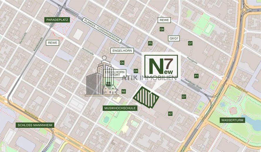 ATIK: Topmoderne Büro- und Praxisflächen im NEW 7 – Lageplan