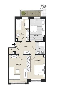 Neustadt-Süd - Citywohnung am Volksgarten - modernisiert - – WE 15,17,19,21