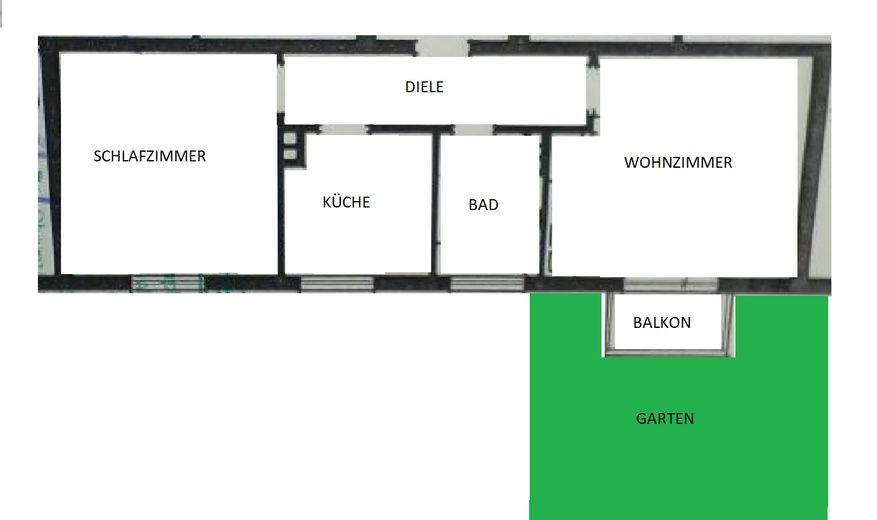 Modernisierte Wohnung mit 2,5 Zimmern, Balkon und Garten (Unterstr. 72) – Foto 16