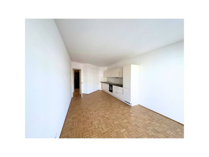 *Stilvolles Wohnen*: Lichtdurchflutete 2-Zi.-Wohnung mit Balkon im Projekt "Teltrio" – Ansicht II: Wohn- und Esszimm…
