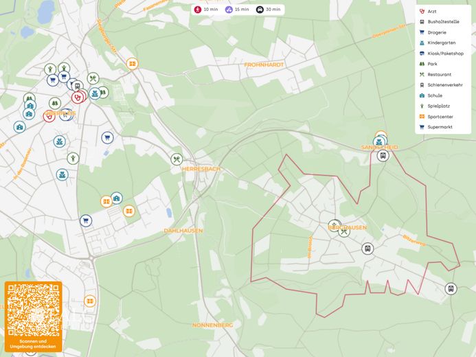Zentral und dennoch ruhig - Baugrundstück mit idealer Anbindung – Immobilienkarte