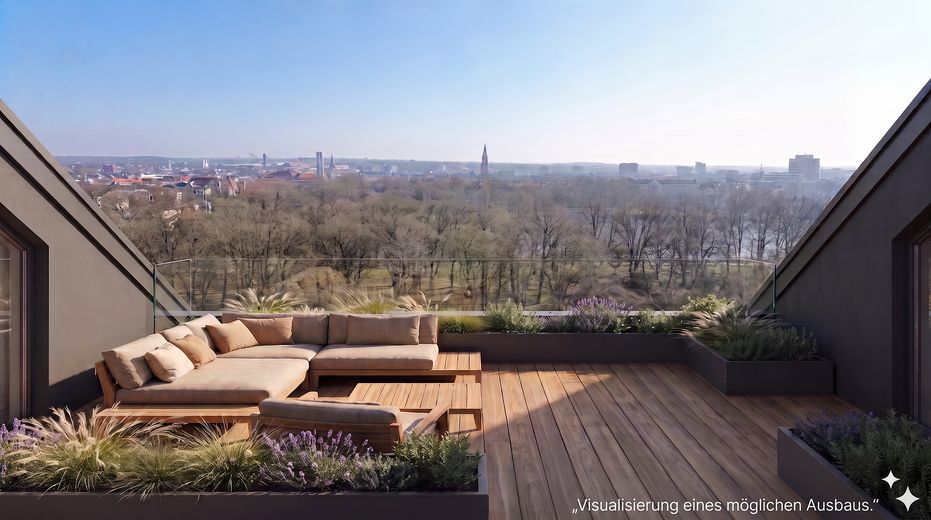 Ihr Penthouse-Projekt über den Dächern Kiels - mit Schrevenparkblick – Ausbaubeispiel Dachterrasse