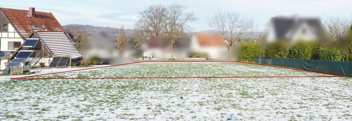 Ansicht Süd mit ca. Grenzen