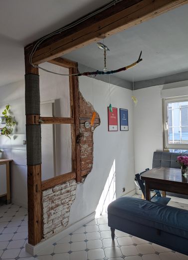Provisionsfrei: 3,5 Zimmer sanierter Altbau + separates Studio/Homeoffice nahe Marktplatz – Essbereich