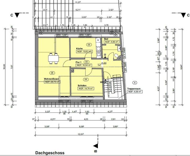 5% AfA - Auf 69 m² stilvoll Wohnen oder mit Rendite vermieten – The Attic Apartment – Foto 10