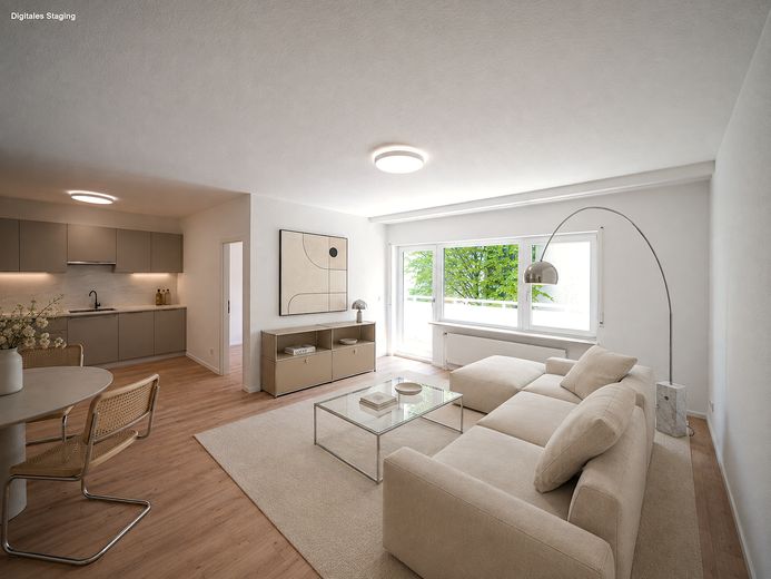 Frisch saniert & bezugsbereit: Helle 3 Zimmer mit Balkon in Wiesbaden-Biebrich – WoZi - Einrichtungsbeispiel